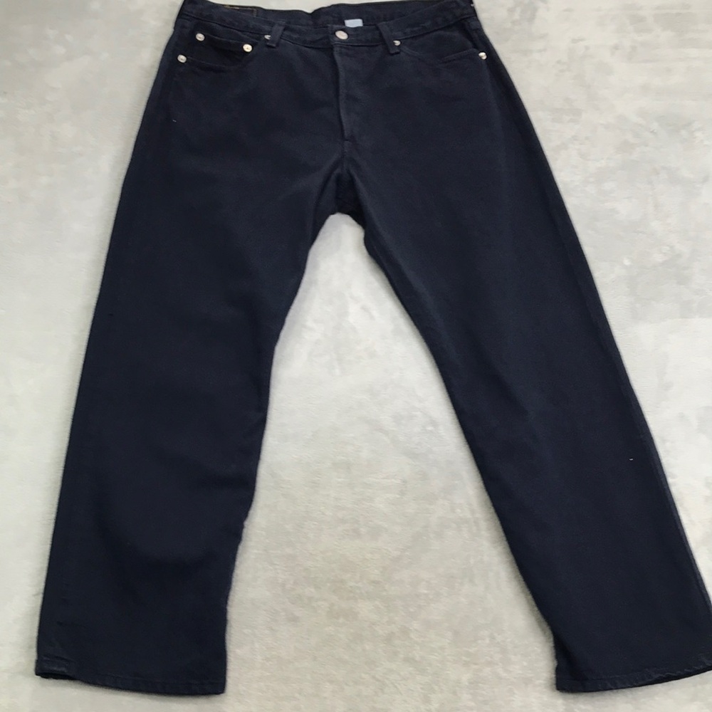 Levis 501 0662 Jeans Straight Button Fly Navy Blue Dye Denim Size 36 X 29